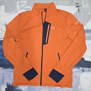 Schoffel Full Zip Fleece Jacket Mens 50 Polar Grid Hiking Athletic Pockets Hike